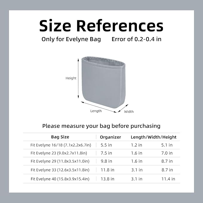 DGAZ Silk Purse Organizer Insert for Evelyne Bag(Bleu pale,GM) | Soft and Lightweight,Perfect Fit,Multi-pocket Storage,Bag Protector,Luxury Bag Care,Handmade,for Smooth Bag Organizer - Image 6