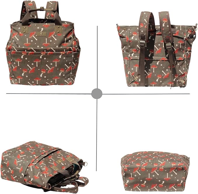 Diaper Tote Bag Totepack Backpack Crossbody Bag 3 in 1 for Women Laptop Backpack Multifunctional with Insulated Pockets - Image 7