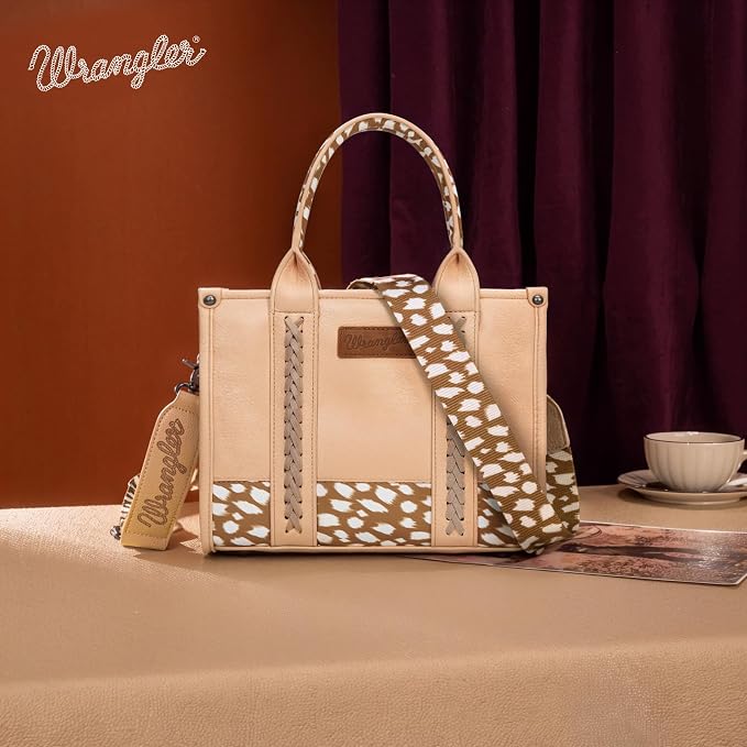 Montana West × Wrangler Tote Bag for Women Western Cow Print Purse Designer Top Handle Handbags - Image 4
