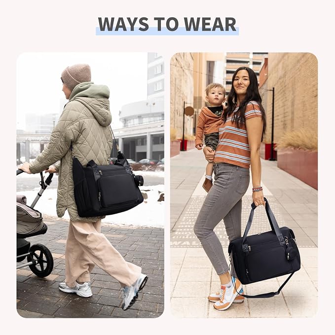 CEI-CEI Neoprene Diaper Bag Tote Large Maternity Hospital Bag Waterproof Travel Baby Tote briefcases for documents - Image 4
