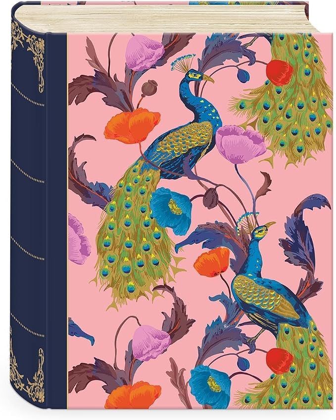 Punch Studio Decorative Storage Boxes with Lids | Nested Book Style Set of 3 Coated Cardboard Keepsake Box for Photos Documents Gifts Home Organization, 11” x 13.5” Peacock - Image 6