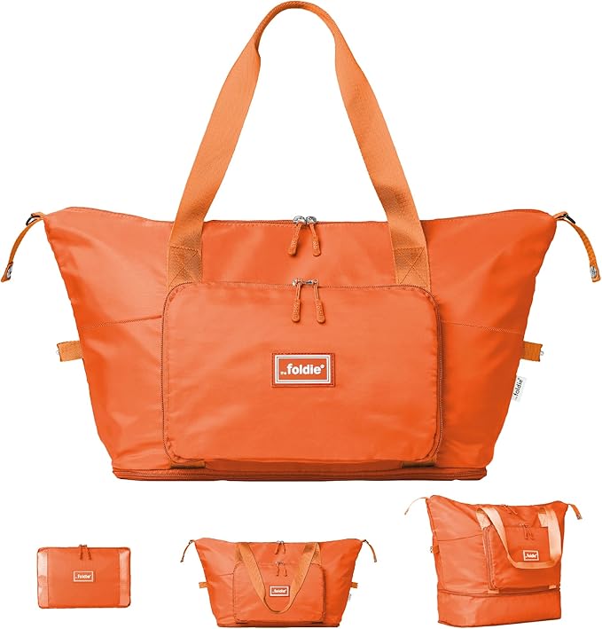 The Foldie Foldable Travel Bag for Women - 40L Weekender Bag with Multiple Pockets - Carry On Expendable Travel Bag by TheFoldie