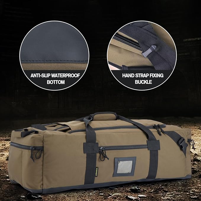 86l Large Duffel Bag For Travel, Gym & Sports - Water Repellent Polyester, Hidden Straps, Shoe Compartment - Perfect Luggage Duffle Bag Or Backpack For Men & Women - Image 2