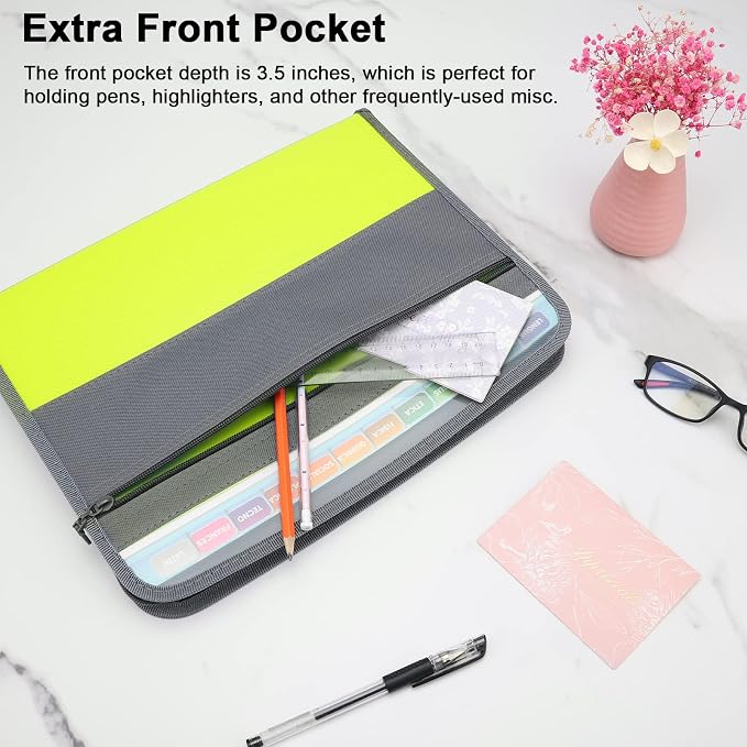 NAFY Expanding File Folders, 13 Pockets Document Organizer with Zipper, A4 Letter Size Portable Accordion Expanding File Folders with Multicolor Labels for Home Office School Supplies (Mix 4 Color) - Image 4