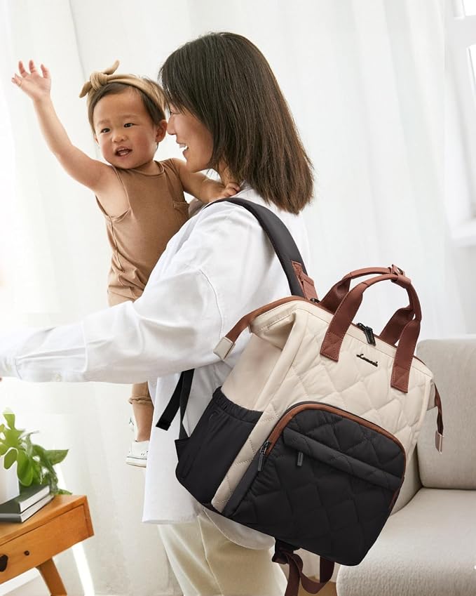 LOVEVOOK Diaper Bag Backpack, Baby Bag for Girl Boy with Changing Pad, Diaper Backpack for Mom Dad with Stroller Buckles - Image 2