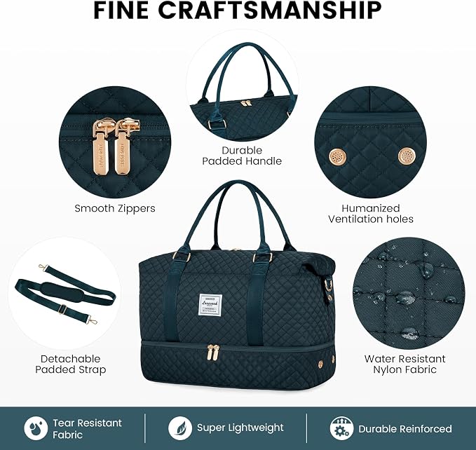 LOVEVOOK Travel Duffle Bag,Weekender Bags for Women with Shoe Compartment，Carry on Overnight Bag with Toiletry Bag,Gym Duffel Bag with Wet Pocket, Hospital Bags for Labor and Delivery - Image 5