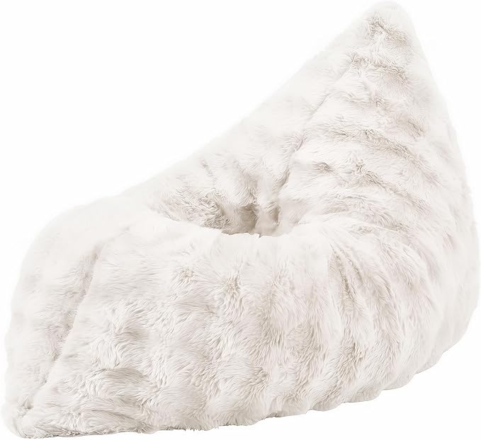 Hobestluk Bean Bag Chair 3 in 1 Convertible Small Boneless Bean Bag | WHITE-A,Machine Washable,Removable Cover,Easy Convert And Install, Floor Bed,For Livingroom Bedroom by YourHomeDeservesMore