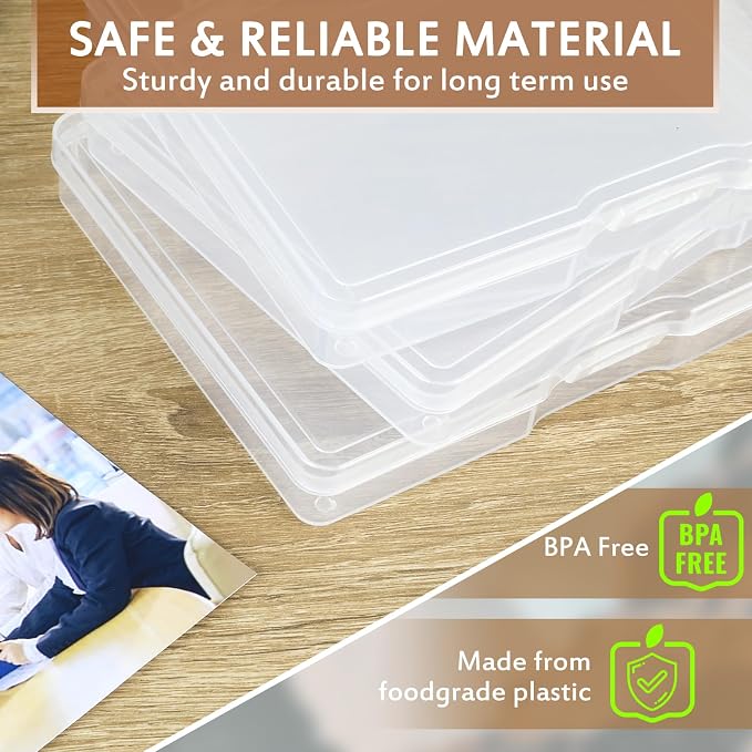 Photo Storage Box 5 x 7 Inches, 18 Inner Extra Large Photo Organizer With Dividers, Acid-Free Photo Storage Containers, Craft Storage Box for Protect Photos, Crafts, Seed, Stamps - Image 3