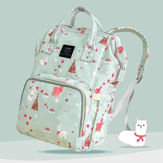 Land diaper bag multi-function waterproof travel backpack nappy bags insulated compartment pockets wipes pocket - Image 4