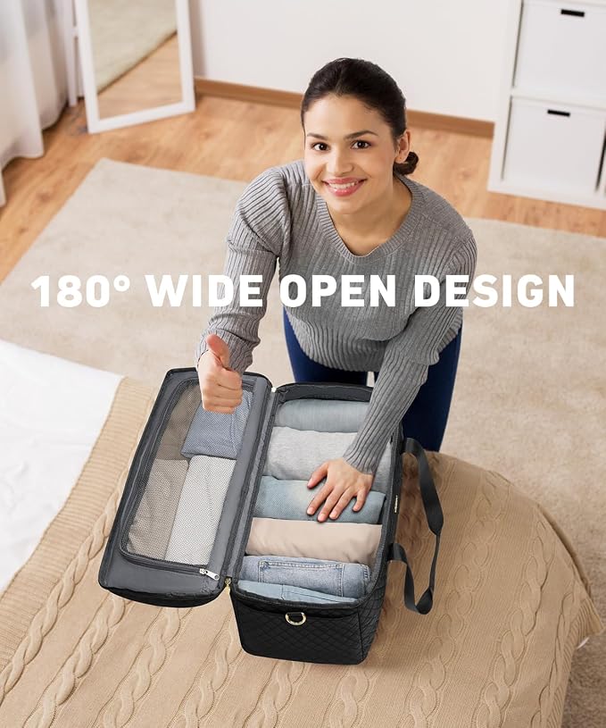 Travel Bags for Women Wide Open Large weekender Duffle Bag with Shoe Compartment Overnight Hospital Bag For Women Labor Delivery Carry on Bag Personal Item Travel Bag with Wet Pocket 3 Pcs Set - Image 3