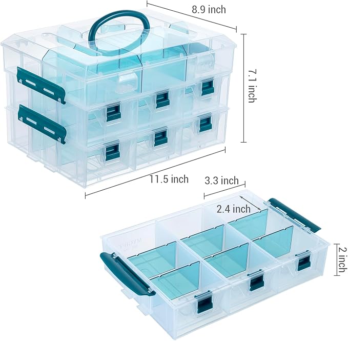 MyGift 11 Inch Craft Storage Organizer Case With 6 Drawers | Customizable Trays, Expandable Storage, Removable Dividers, 6 Drawers, 24 Compartments, Extra Trays Sold Separately - Image 5