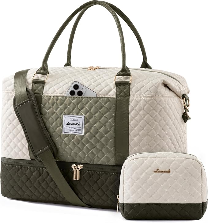 LOVEVOOK Travel Duffle Bag,Weekender Bags for Women with Shoe Compartment，Carry on Overnight Bag with Toiletry Bag,Gym Duffel Bag with Wet Pocket, Hospital Bags for Labor and Delivery by LOVEVOOK