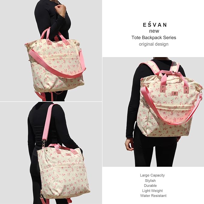Diaper Tote Bag Totepack Backpack Crossbody Bag 3 in 1 for Women Laptop Backpack Multifunctional with Insulated Pockets - Image 6