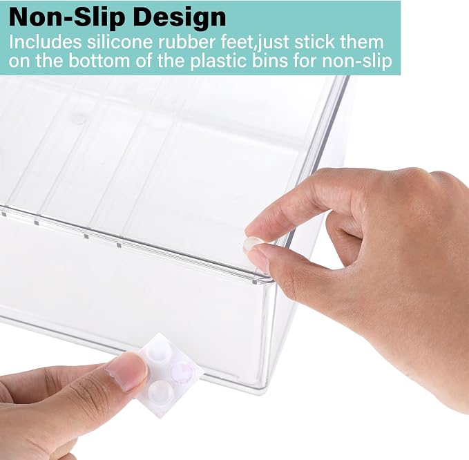 Prsildan Acrylic Storage Drawers Clear Makeup Organizer with 4 Drawers | Transparent, Stackable, For Vanity Bathroom Kitchen Cabinets Office Desk Undersink, Cosmetics Toiletries Home Small Items - Image 6