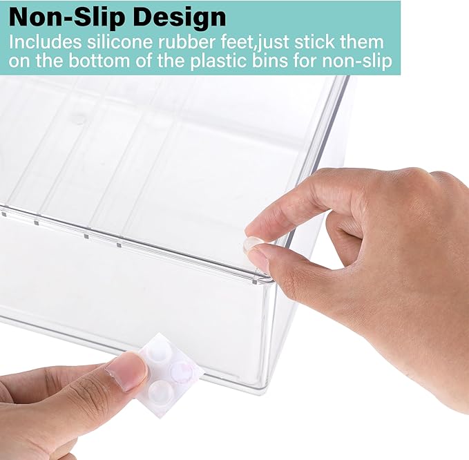 Prsildan Acrylic Makeup Organizer, 3 Pack Stackable Clear Storage Drawers for Baby Bottles Desk Organizers with 3 Drawers for Countertop Vanity Nursery Modular System for Cosmetics Jewelry - Image 6