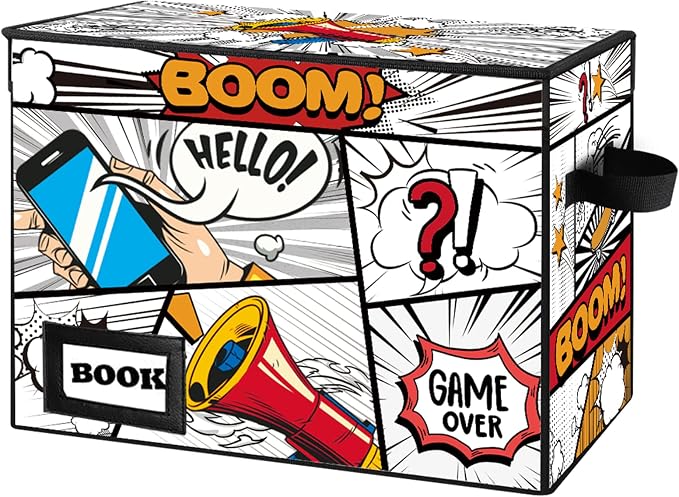 Collection Comic Book Storage Boxes, Protector Organizer 15.8" X 7.8" X 11.8" Collapsible Short Box Holds 160-180 Comic Book Heavy Duty Bin Container Holder Shelf by YNSZAS