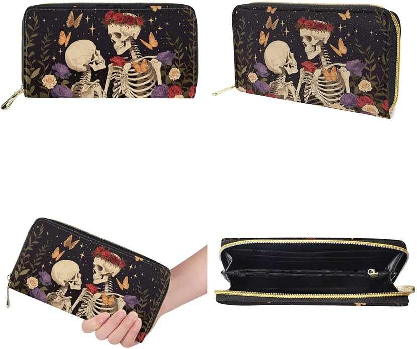 GIFTPUZZ Women Top Handle Bags Handbags with Zipper Leather Wallet Cash Card Phone Holder and Makeup Bag Set 3pcs - Image 7