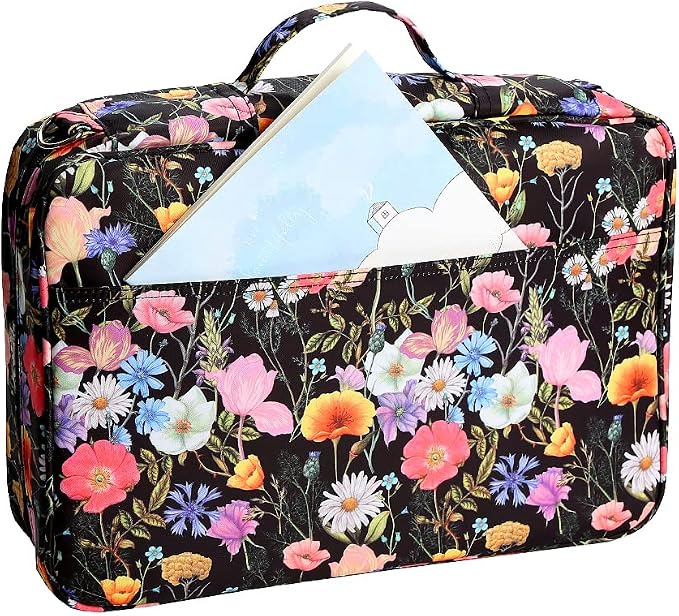 Lbxgap 480 Slots Colored Pencil Case w/Handle & Shoulder Strap | Large MultiLayer Watercolor Pen Bag w/Zipper Front Pocket for 480 Colored Pencils/320 Gel Pens to Artists, Painters - Image 5