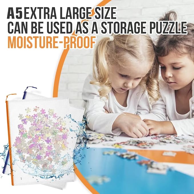 24pcs Mesh Zipper Pouch File Bags Puzzle Storage Bags, A5 Size 9.4 x 6.9 Inches Large Reusable Zipper Pouches for Organizing Classroom Board Game Organization - Image 4
