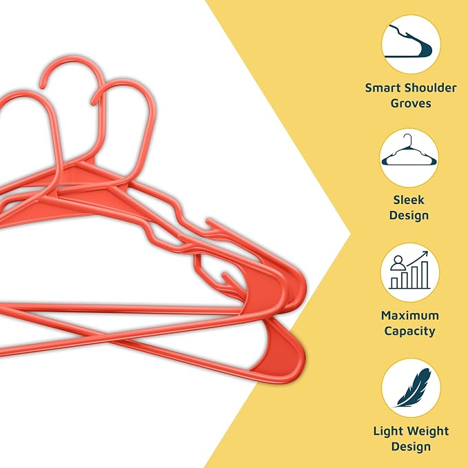 Lifemaster Plastic Clothes Hangers – Heavy Duty Hanger Set, for Organizing Clothes, Dresses, and Coat, Holds Up to 5 lbs, Space-Saving Hangers with Non-Slip Shoulder Grooves, Pack of 120, Dark Brown - Image 4