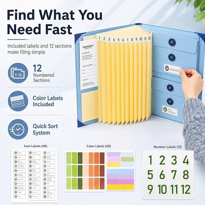 In Case I Die Binder Organizer with Labels End of Life Planner Estate Planning Folder for Important Documents Family Records Emergency Home Management Folio Pockets Travel(Pink) - Image 6