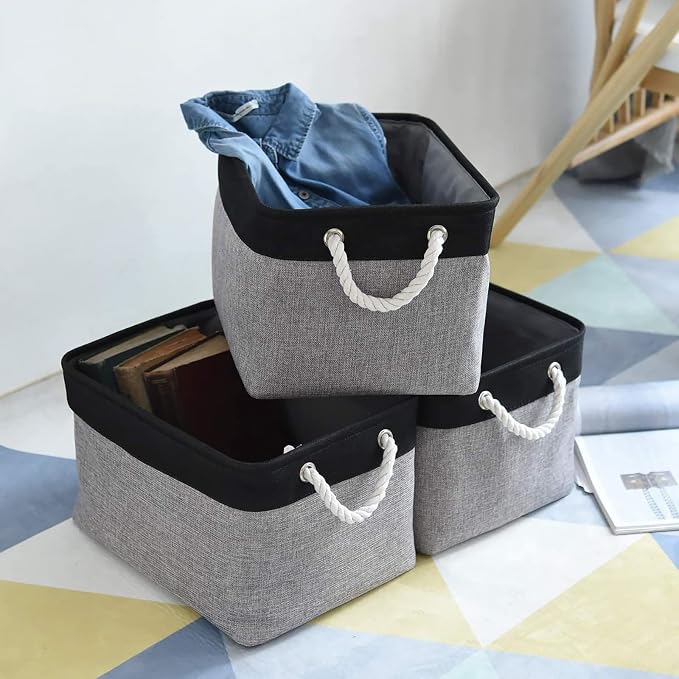Storage Bins, Storage Cubes Storage Containers for Organizing with Handles for Organizer Bins (15.7 x 11.8 x 8.2 inches) - Image 7