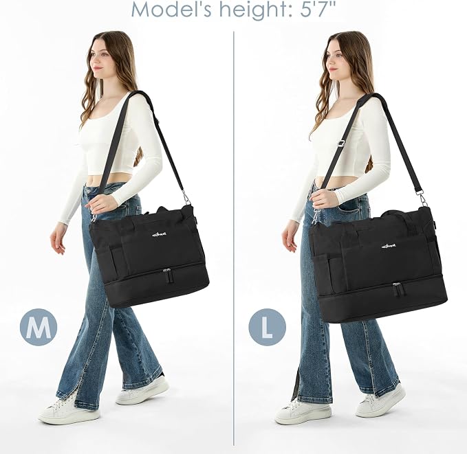 Gym Bag for Women, Personal Item Travel Bag with Shoes Compartment for Trip | Weekender Overnight Duffel Bag with Wet Pocket, Hospital Bag for Women Labor Delivery, Carry On Bag for Travel, Gym, Weekend - Image 6