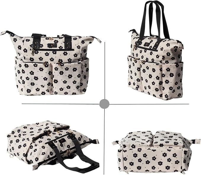 Diaper Tote Bag Totepack Backpack 2 in 1 for Women Multifunctional Large Capacity with Insulated Pockets Travel | Multifunctional - Image 6