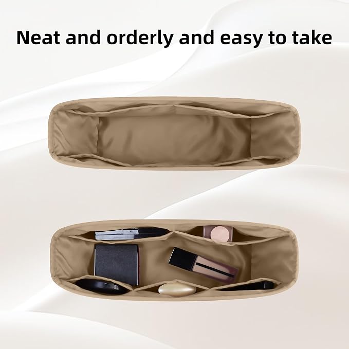 DGAZ Silk Purse Organizer Insert for Neverfullbag(Chai,GM) | Soft and Lightweight,Perfect Fit,Multi-pocket Storage,Bag Protector,Luxury Bag Care,Handmade,for Smooth Bag Organizer - Image 5