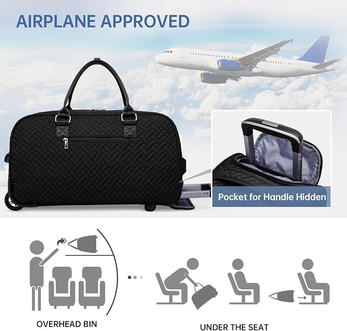 Duffle Bag for Travel, Weekender Bag with Shoe Compartment, Carry On Overnight Bag for Women with Toiletry Bag, Gym Bag with Wet Pocket, Hospital Bags for Labor and Delivery Beige - Image 6