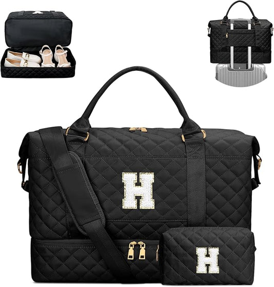 Women Dance Ballet Sports Bag Teen Girl Gifts(Black,H) | Gifts for Women-Overnight Bags with Toiletry Bag-Weekender Bags with Shoe Compartment for Travel by Unknown