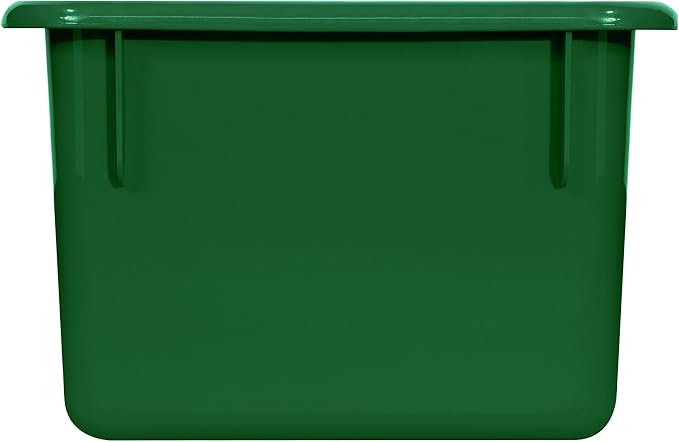 Wood Designs Cubby Storage Bin, Heavy Duty Plastic Containers for Kids Green Cubby Tray Set of 12 - Image 5