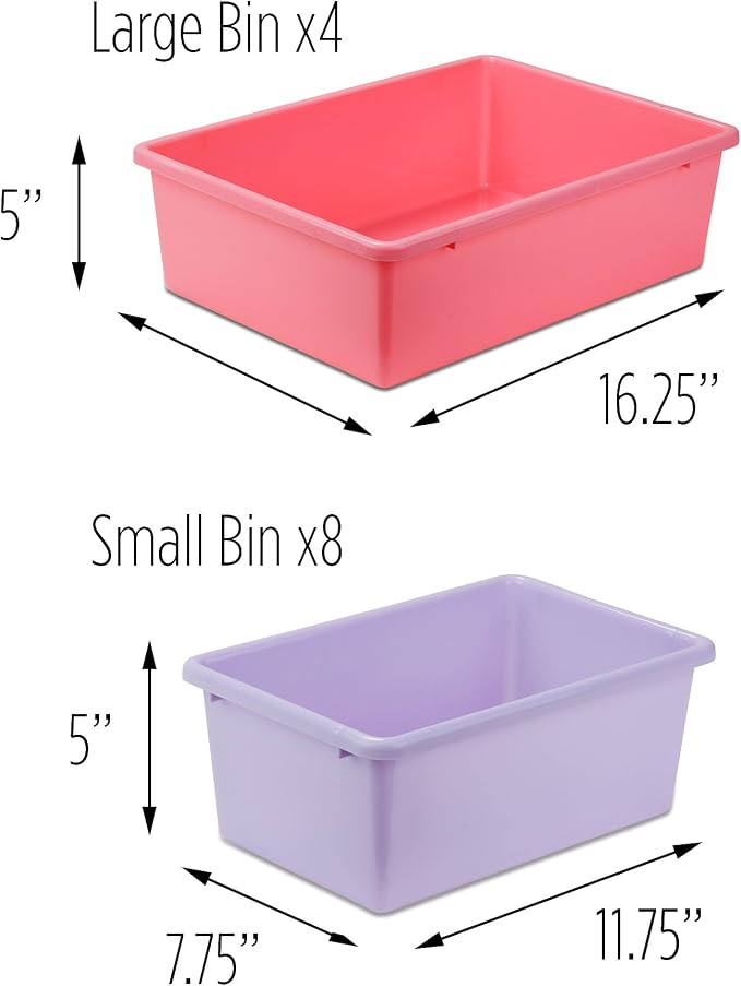 HoneyCanDo Kids Toy Storage Organizer With Bins, Pastel - Image 6