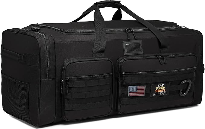 130L Extra Large Duffle Bag for Men, Heavy Duty Large Duffle Bag for Travel | Shoe Compartment, XL Sports Gym Equipment Bag for Hockey Football Baseball Basketball & More by HAMBOLY