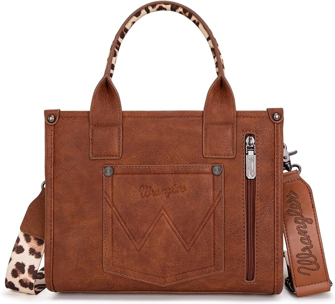 Montana West × Wrangler Tote Bag for Women Western Cow Print Purse Designer Top Handle Handbags - Image 5