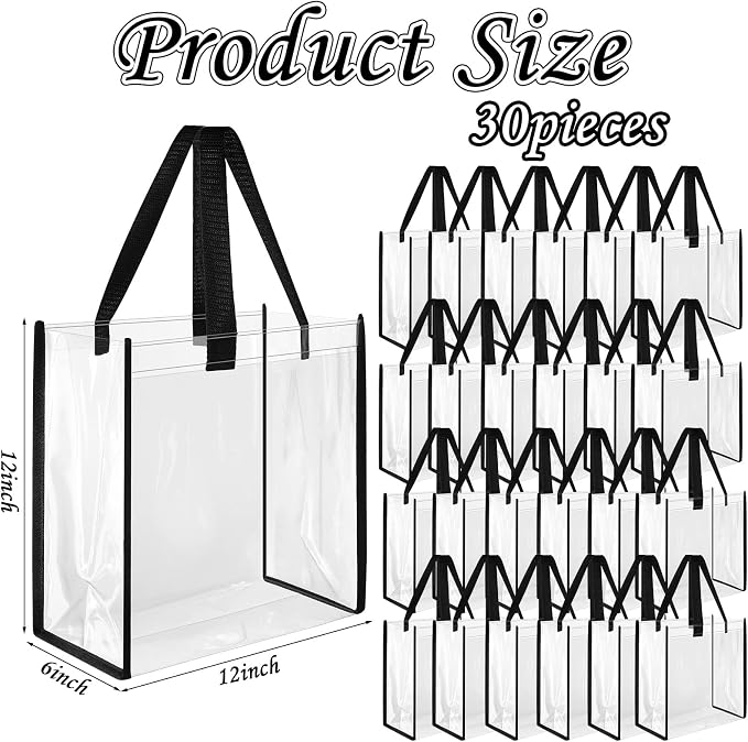 Eccliy Clear Tote Bag Stadium Approved with Handles - Image 3