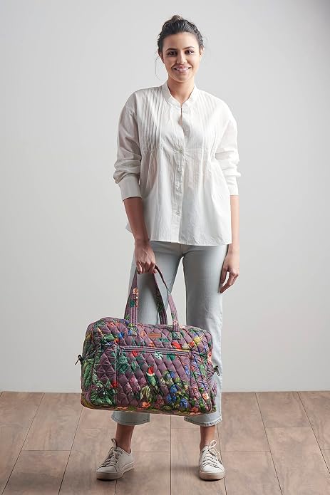 Maison d' Hermine Weekender Bags for Women Cotton Quilted Duffel Overnight Luggage Weekend Bag for Men Gym Gifts Travel | Overnight Luggage Weekend Bag for Men Gym Sports Gifts Duffle bag Business Travellers Trip Spring Summer - Image 3