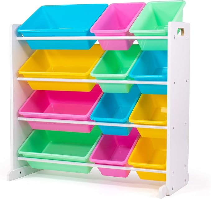 Humble Crew Kids Toy Organizer with 12 Bins, 4 Tier Storage for Playroom by HumbleCrew