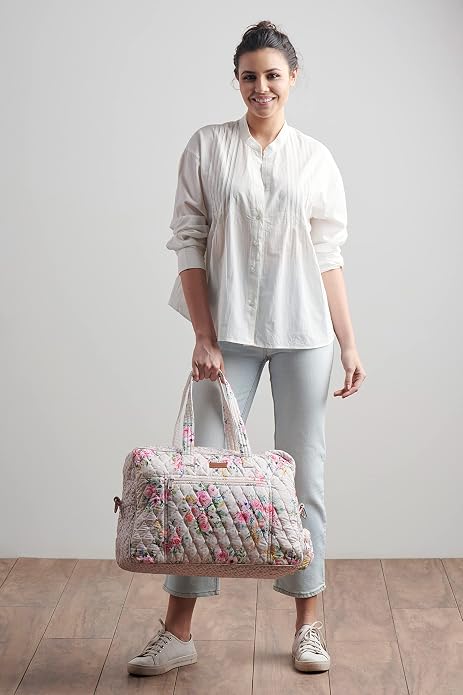 Maison d' Hermine Weekender Bags for Women Cotton Quilted Duffel Overnight Luggage Weekend Bag for Men Gym Gifts Travel | Overnight Luggage Weekend Bag for Men Gym Sports Gifts Duffle bag Business Travellers Trip Spring Summer - Image 3