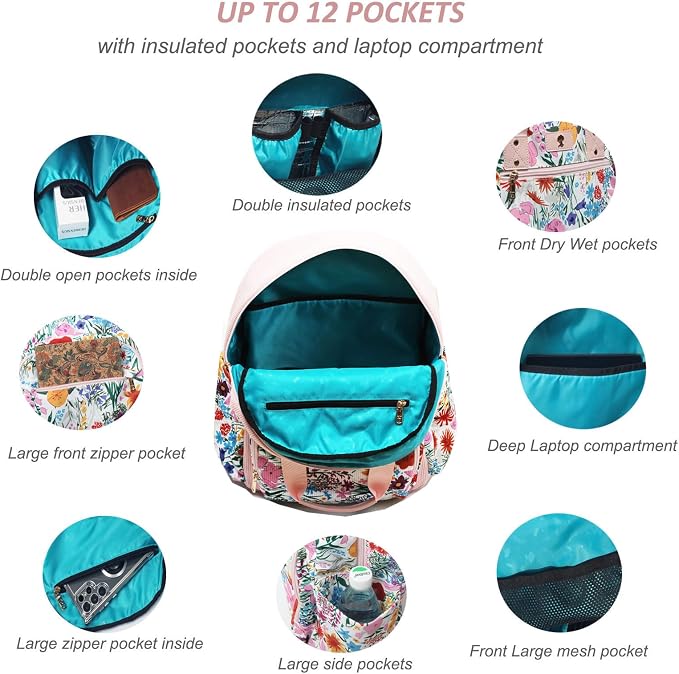 Diaper Bag Backpack Corduroy Multifunction Baby Fashion Travel Pack office Laptop Bag - Image 4