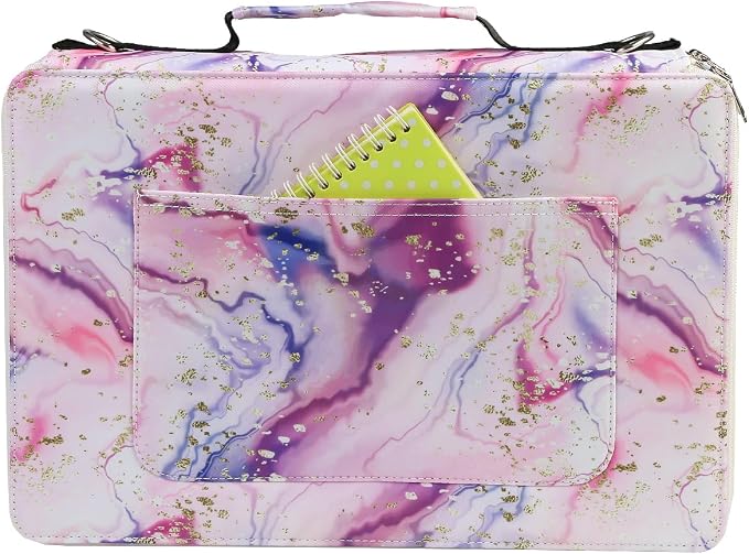 480 Slots Pencil Case, 5-Layer Organizer with Shoulder Strap | 5-layer twill oxford case with 480 elastic slots,carry handle, removable strap, and outer pocket for phone or keys. - Image 5