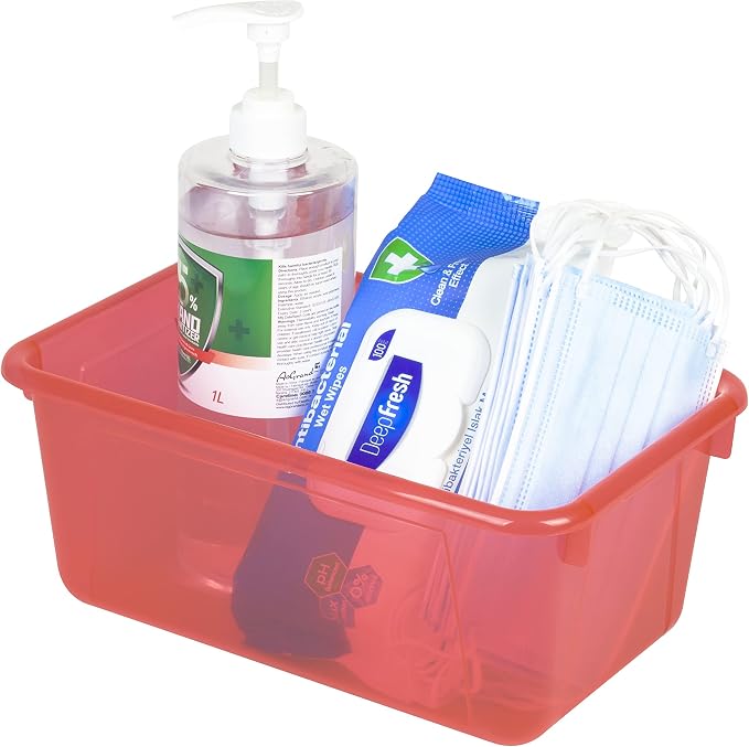 Storex Small Cubby Bins – Plastic Storage Containers for Classroom, 12.2 x 7.8 x 5.1 inches, Assorted Candy, 5-Pack (62490A05C) - Image 7