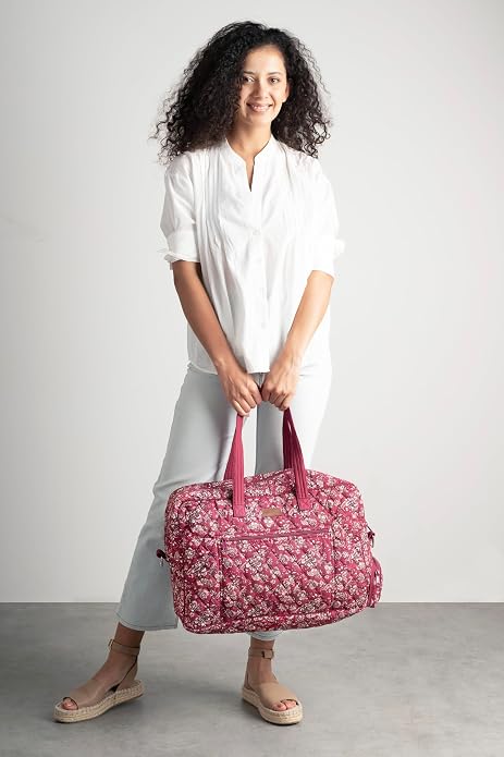 Maison d' Hermine Weekender Bags for Women Cotton Quilted Duffel Overnight Luggage Weekend Bag for Men Gym Gifts Travel | Overnight Luggage Weekend Bag for Men Gym Sports Gifts Duffle bag Business Travellers Trip Spring Summer - Image 8