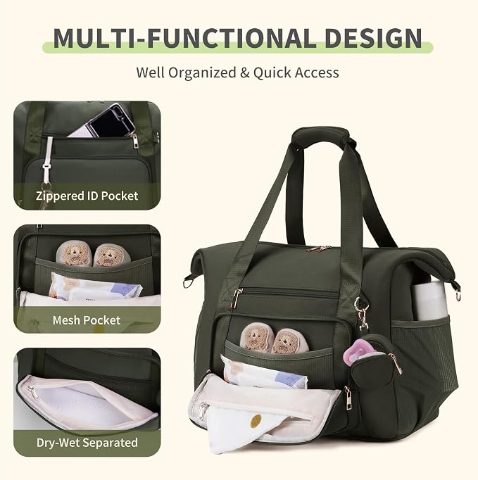 CEI-CEI Neoprene Diaper Bag Tote Large Maternity Hospital Bag Waterproof Travel Baby Tote briefcases for documents - Image 4