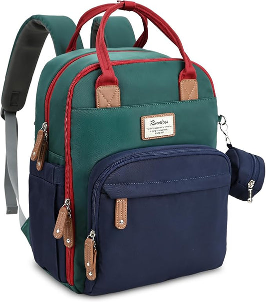 RUVALINO Baby Diaper Bag Backpack with Changing Pad, Baby Shower Gifts | Baby Essentials, Waterproof Travel Baby Bags for Mom Dad Girl Boy, Insulated Bottle Holders, Pacifier Case, Large Capacity by RUVALINO