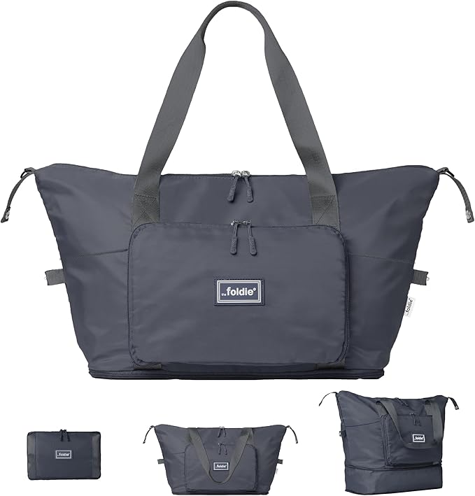 The Foldie Foldable Travel Bag for Women - 40L Weekender Bag with Multiple Pockets - Carry On Expendable Travel Bag by TheFoldie