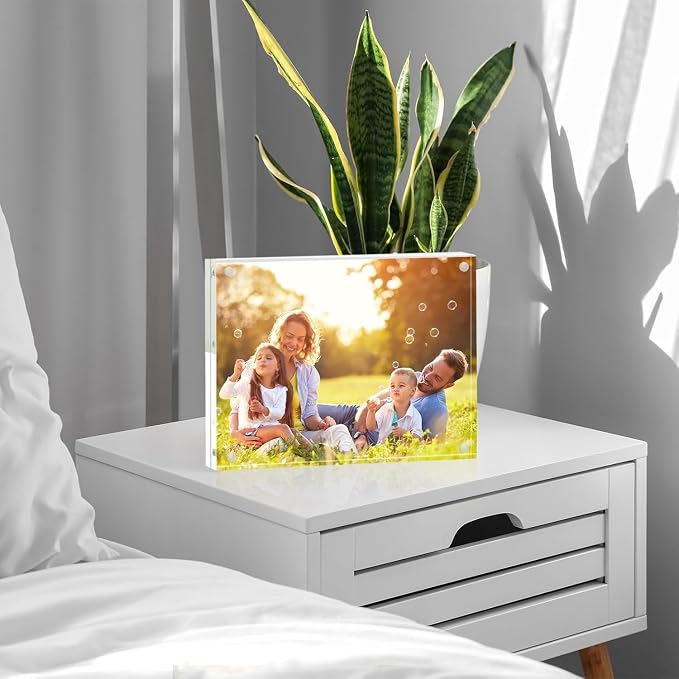 SYNTRIFIC 10 PACK Magnetic Picture Frame,8X10 Acrylic Frame Double Sided Picture Frame,20mm Thickness Magnetic Premium Acrylic Picture Frames Gifts Ideal - Image 5