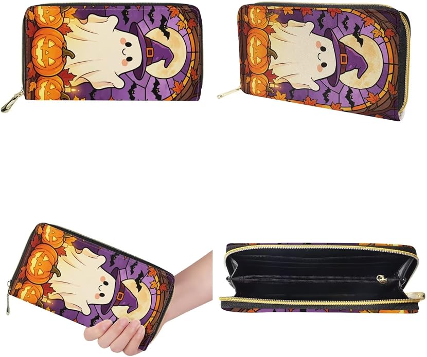 GIFTPUZZ Women Top Handle Bags Handbags with Zipper Leather Wallet Cash Card Phone Holder and Makeup Bag Set 3pcs - Image 7