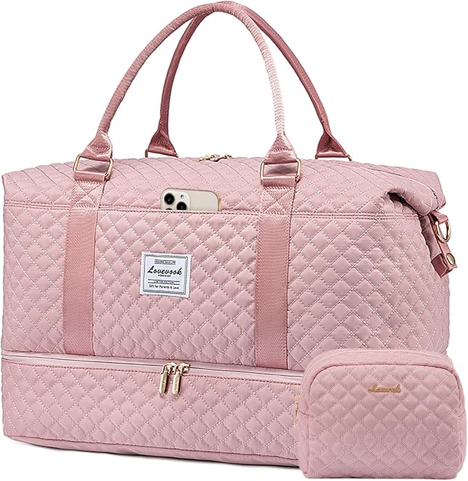 LOVEVOOK Travel Duffle Bag,Weekender Bags for Women with Shoe Compartment，Carry on Overnight Bag with Toiletry Bag,Gym Duffel Bag with Wet Pocket, Hospital Bags for Labor and Delivery by LOVEVOOK