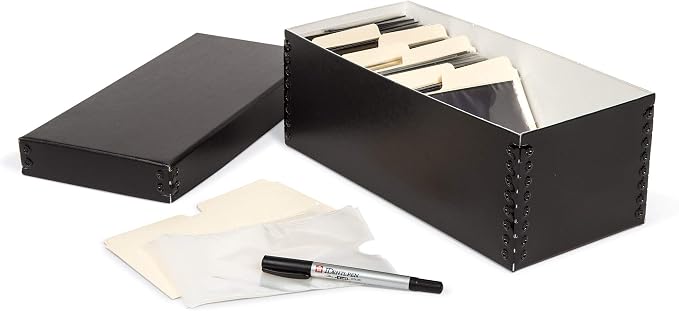 Black Shoebox-Style Photo Storage Kit for 5 x 7 Photographs - Image 2